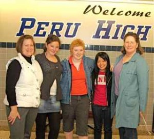 L-R Kimberly Mitchell, Vera Romanova, Halie Quinn, Ayaka Abe and Susan Quinn