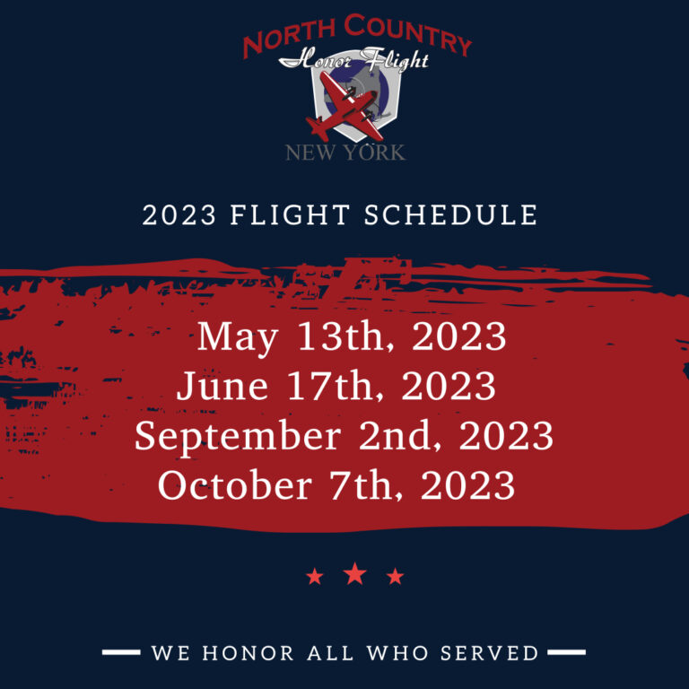 2023 North Country Honor Flight Schedule The Peru Gazette