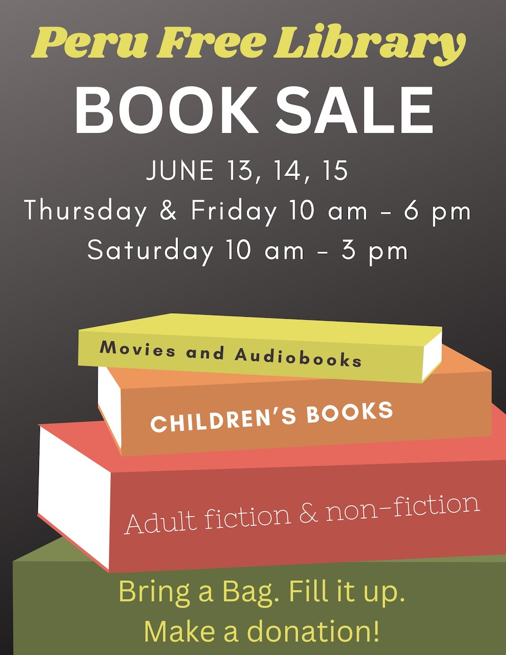 Peru Library Book Sale – June 13,14, 15 | The Peru Gazette